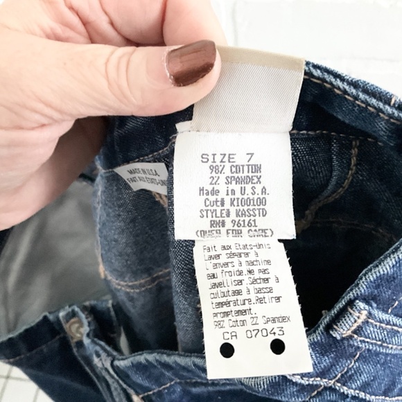 Vintage Women’s Denim Jeans Bebop Second Generation Dark Wash Sherpa Pocket Sz 7 - Picture 15 of 16